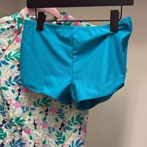 Lands' End Kids Swim Set - Blue and Floral